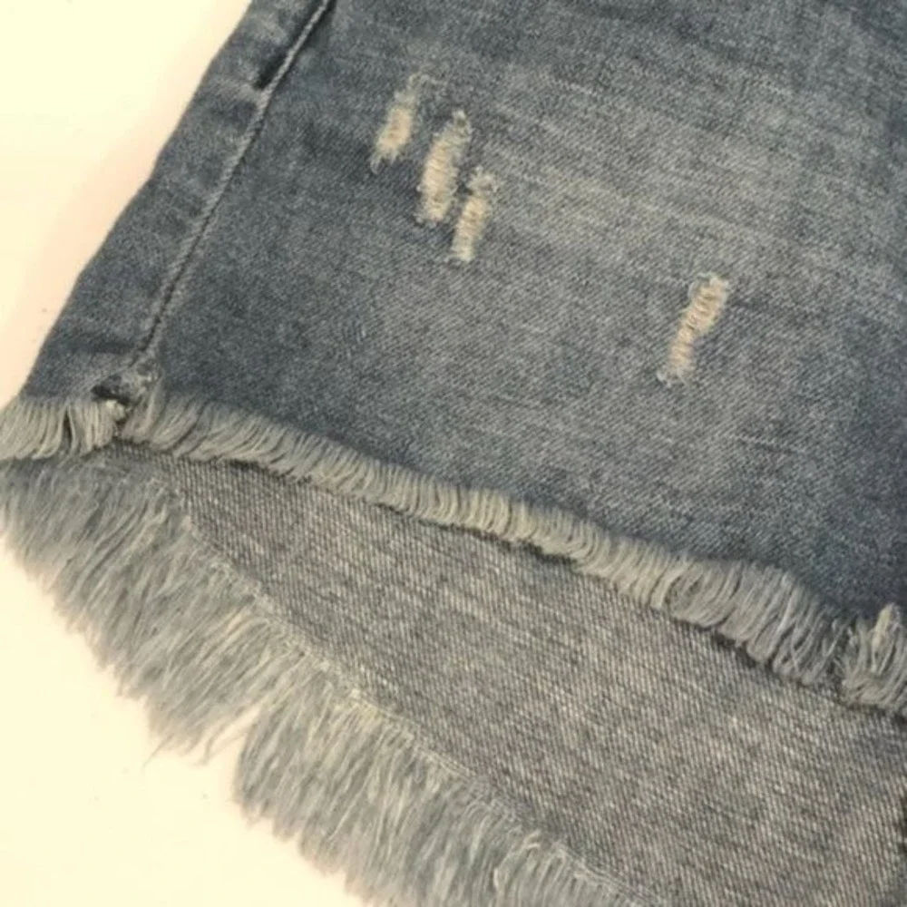 One Teaspoon Denim Cutoff Fringe Shorts Size 26 - Picture 7 of 12